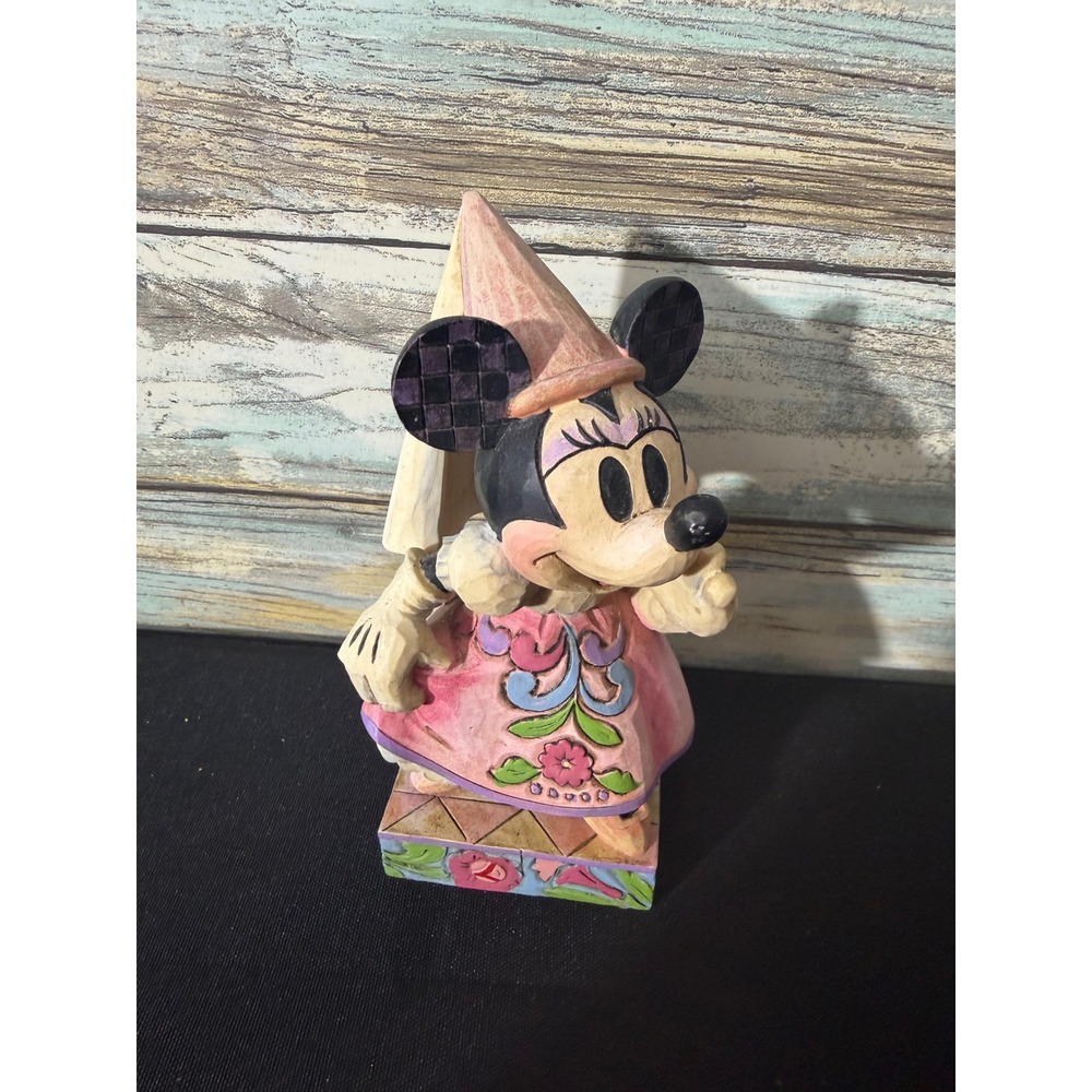 Disney Traditions Minnie Mouse Figurine Pink Excellent Demure And Sweet 4011753